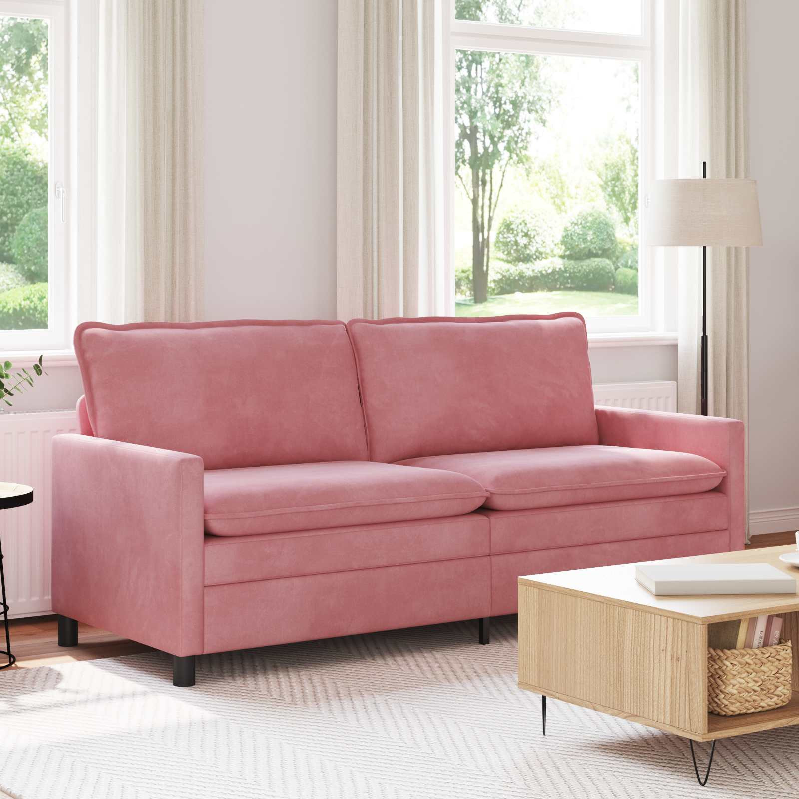 vidaXL Sofa Rosa 196 x 81 x 87,5 cm Samt