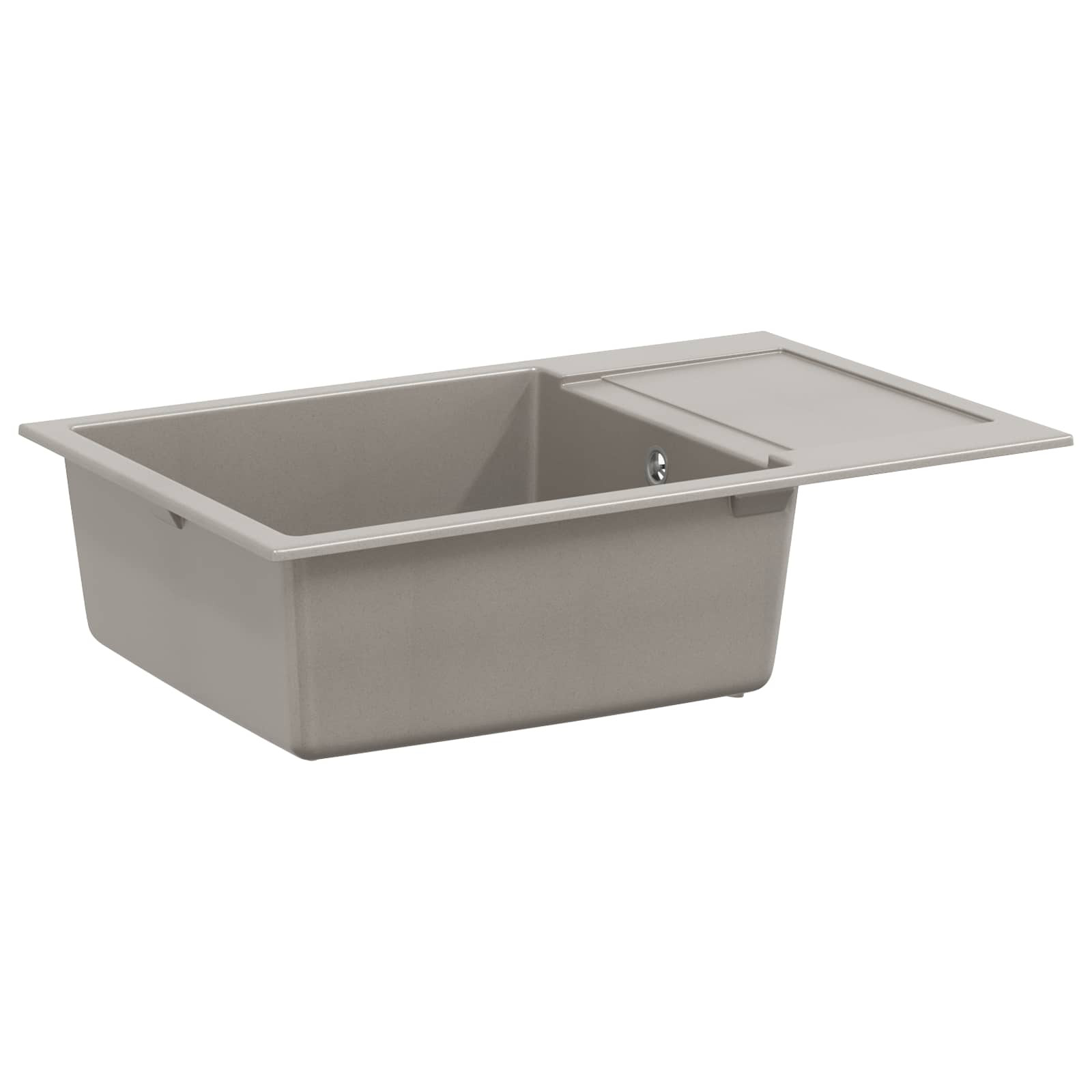 vidaXL Waschbecken Grau 780 x 500 mm 80% Quarz und 20% Harz