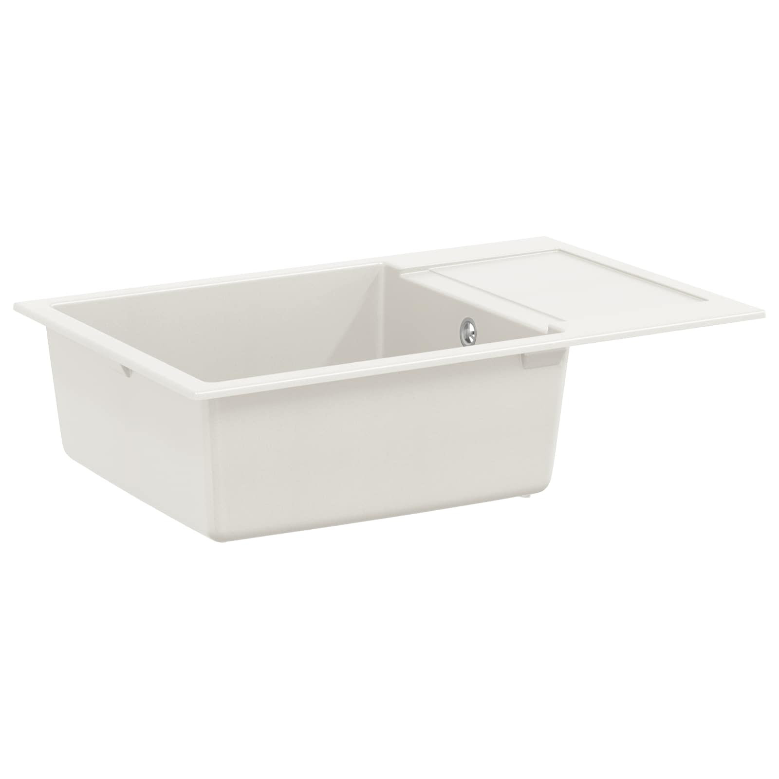 vidaXL Waschbecken Weiß 780 x 500 mm 80% Quarz und 20% Harz