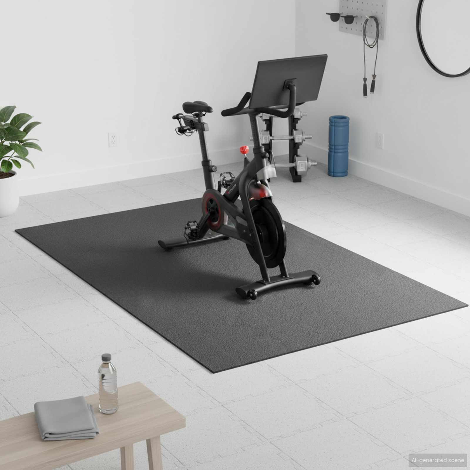 vidaXL Sport Schutzmatte Schwarz 183 x 122 x 0,6 cm Hochdichtes PVC