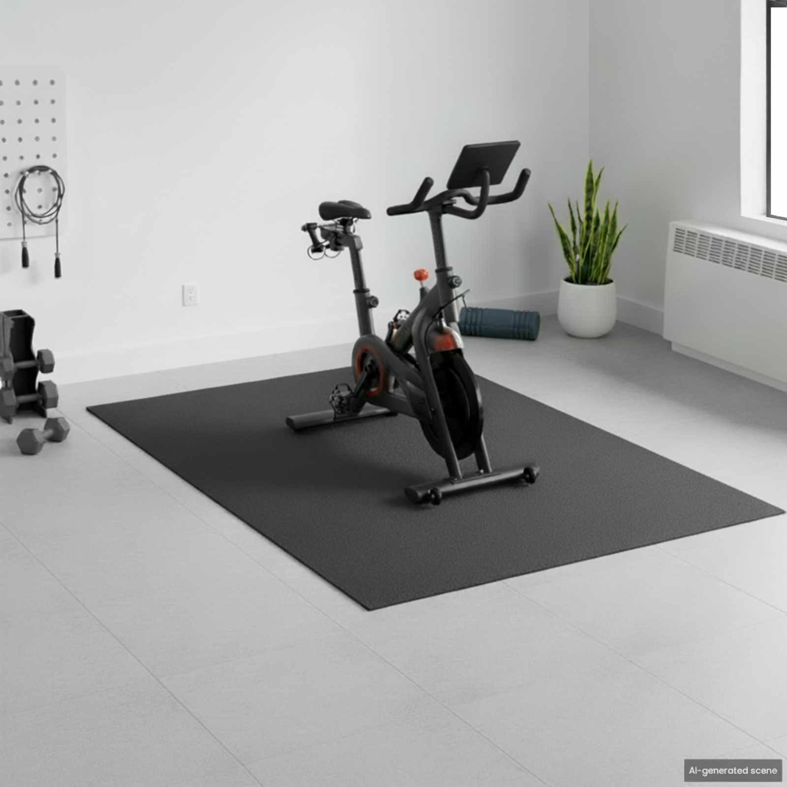 vidaXL Sport Schutzmatte Schwarz 213 x 152 x 0,6 cm Hochdichtes PVC