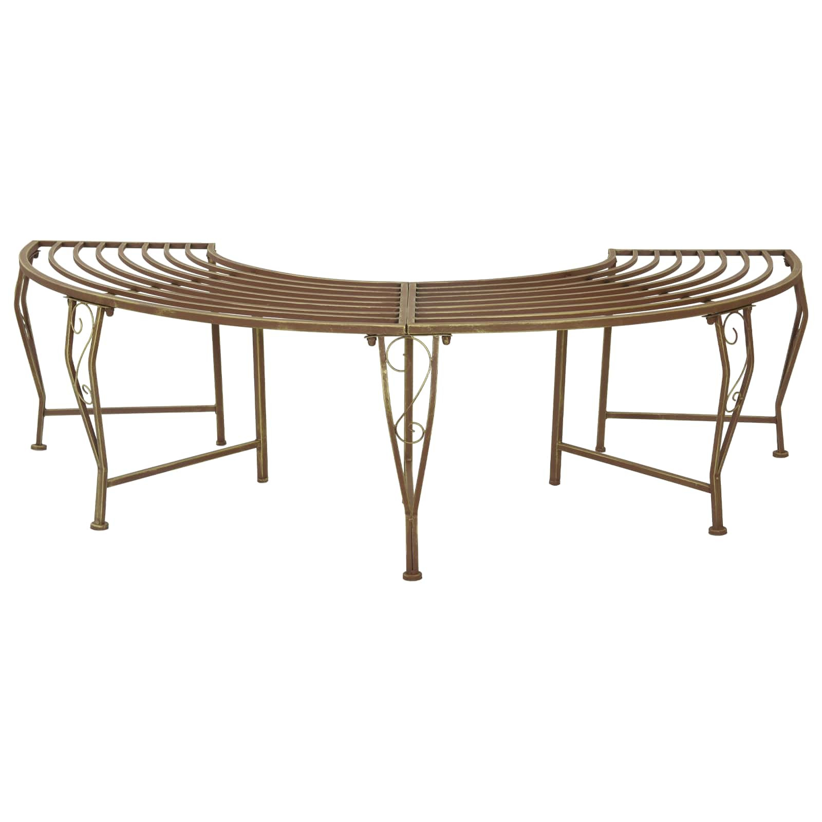 vidaXL Baumbank 4-Sitzanzahl 160 x 80 x 44 cm Stahl Antikbraun