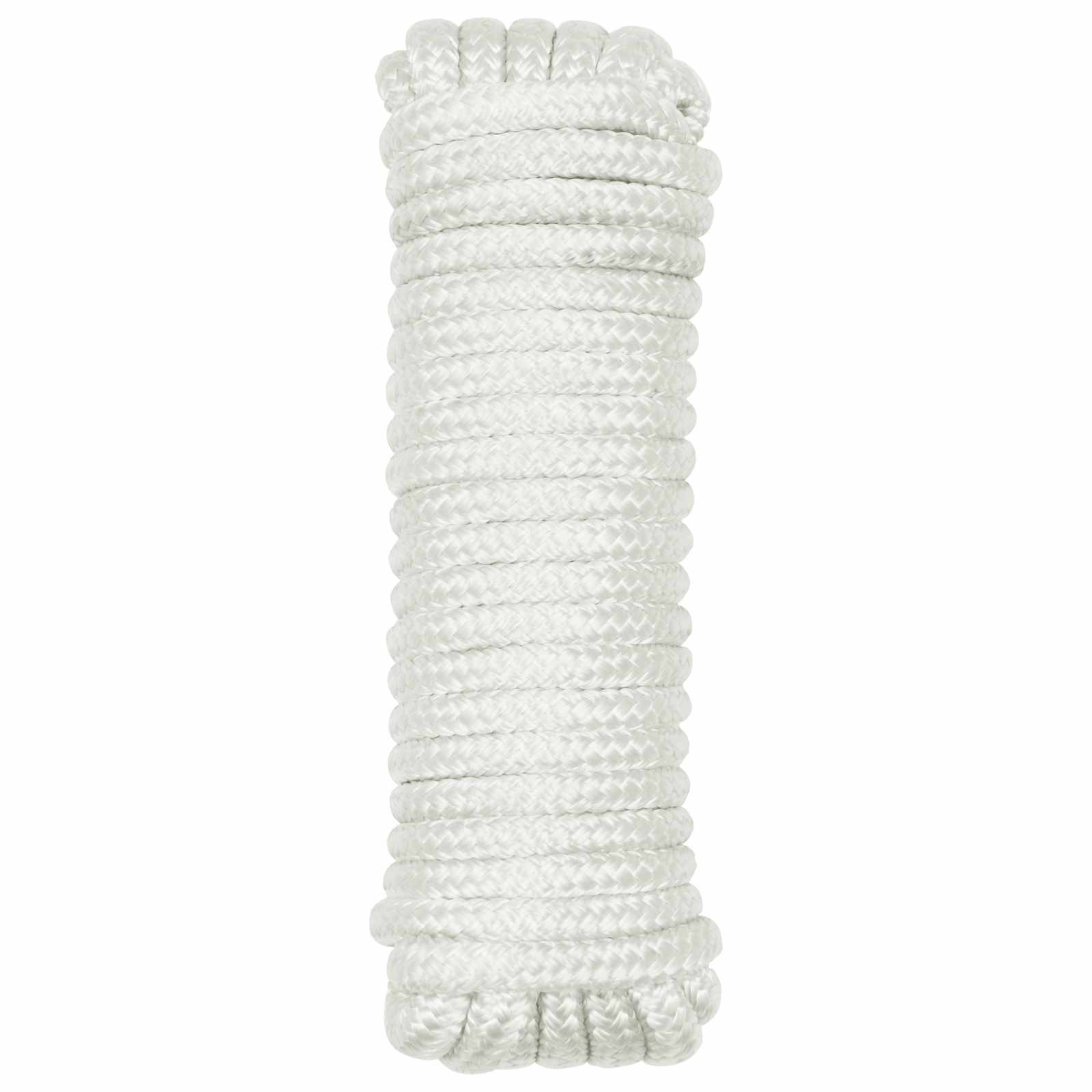 vidaXL Bootsseil 10 mm 12 m Weiß Polyester
