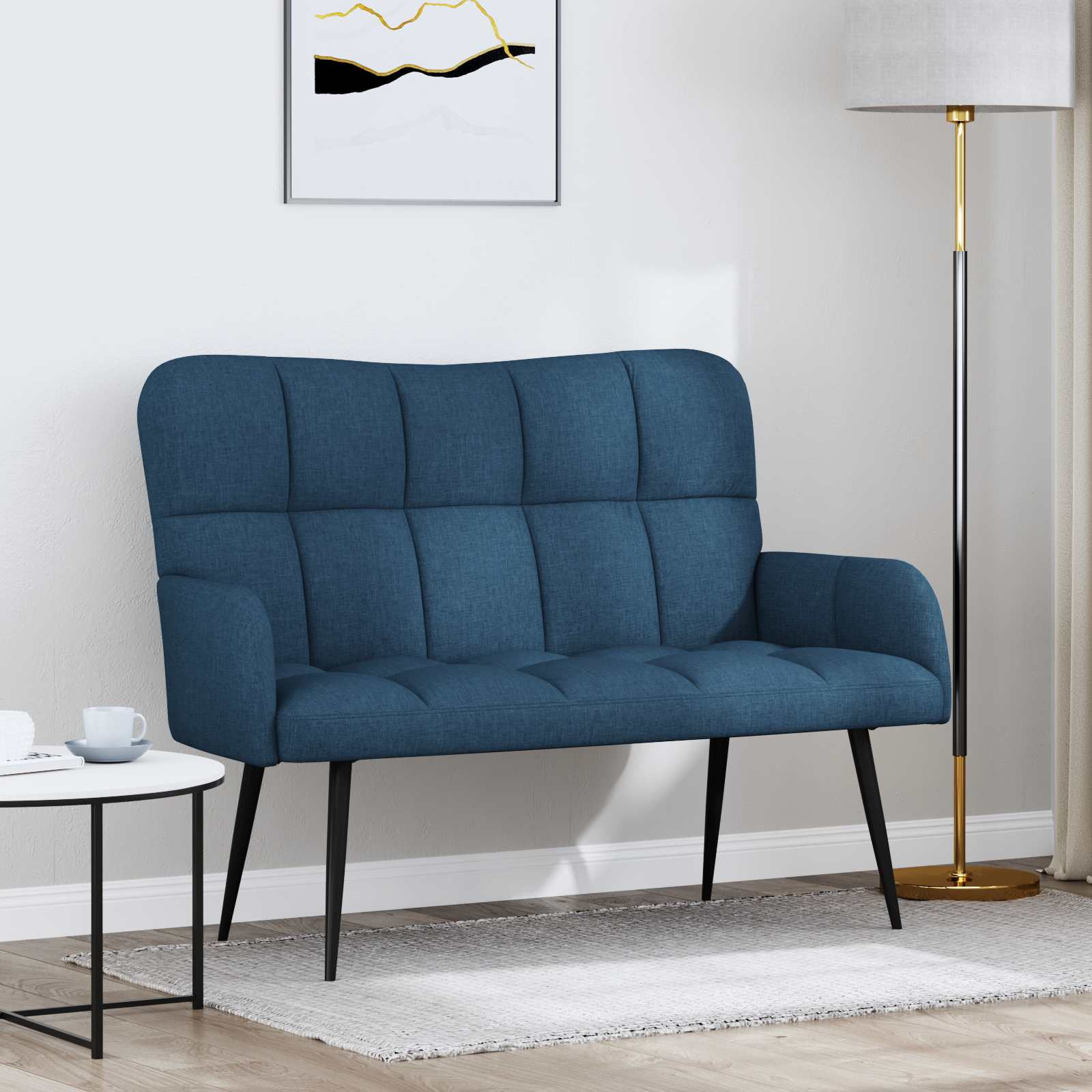vidaXL 2-Sitzer Sofa Blau 115 x 61 x 87 cm Stoff