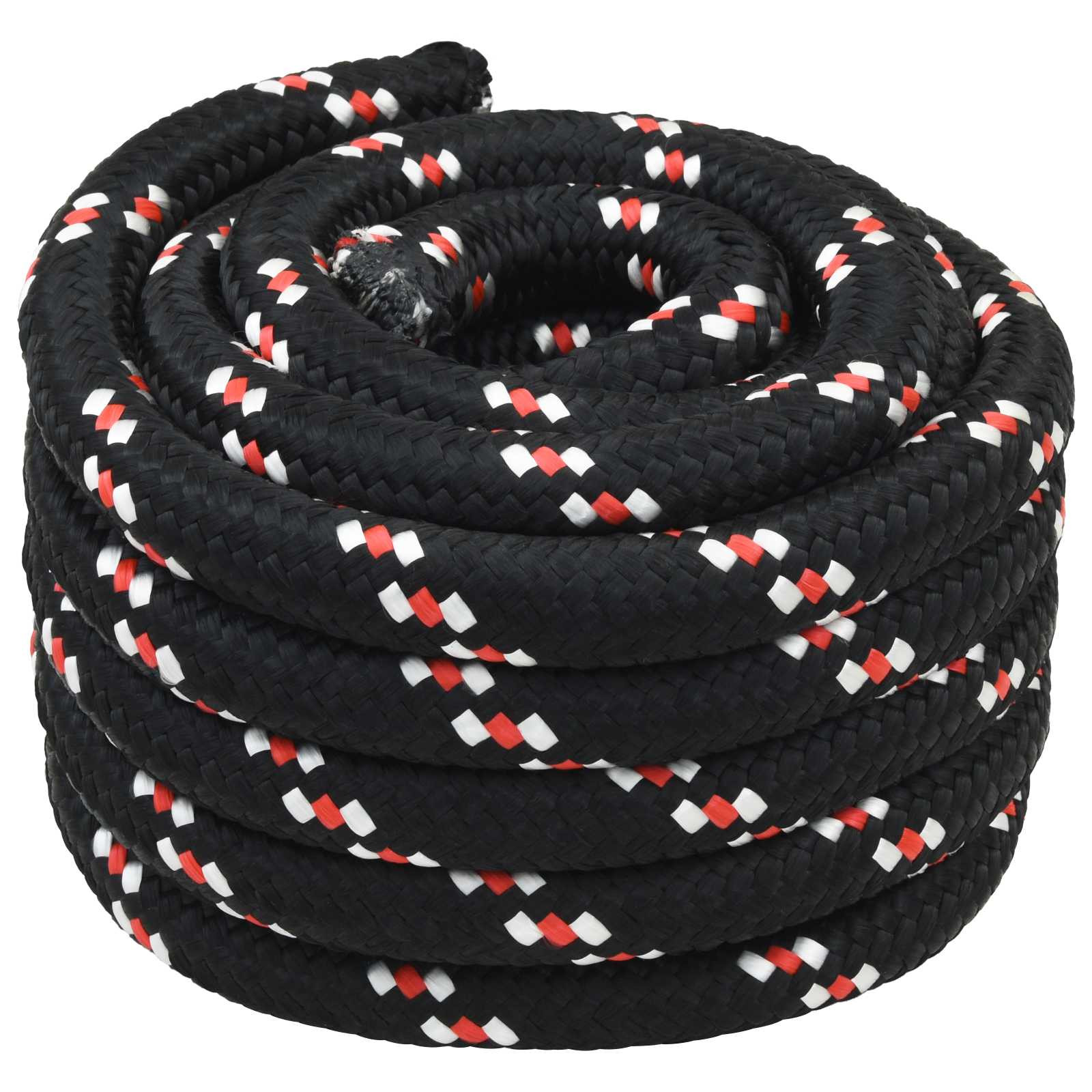 vidaXL Bootsseil 4 mm 5 m Schwarz und Rot