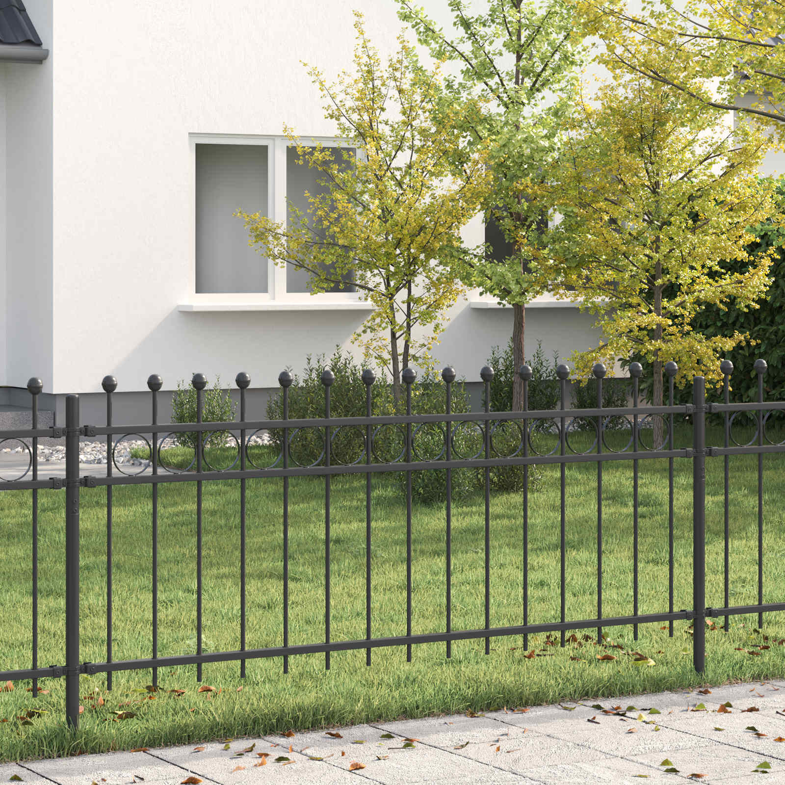vidaXL Ringzaun TILBURG Schwarz