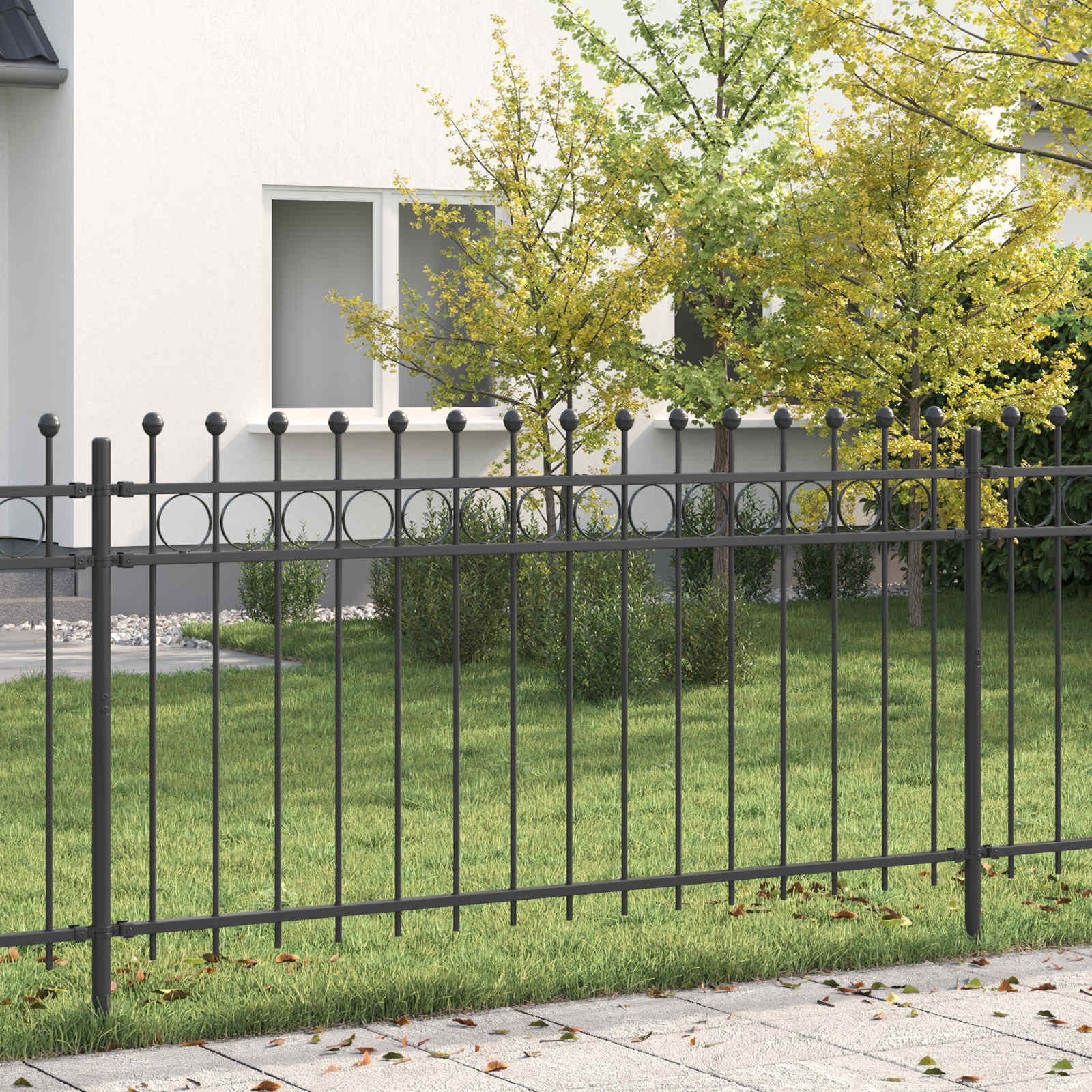 vidaXL Ringzaun TILBURG Schwarz