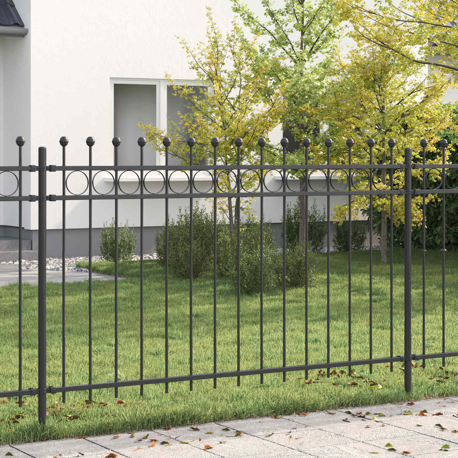 vidaXL Ringzaun TILBURG Schwarz