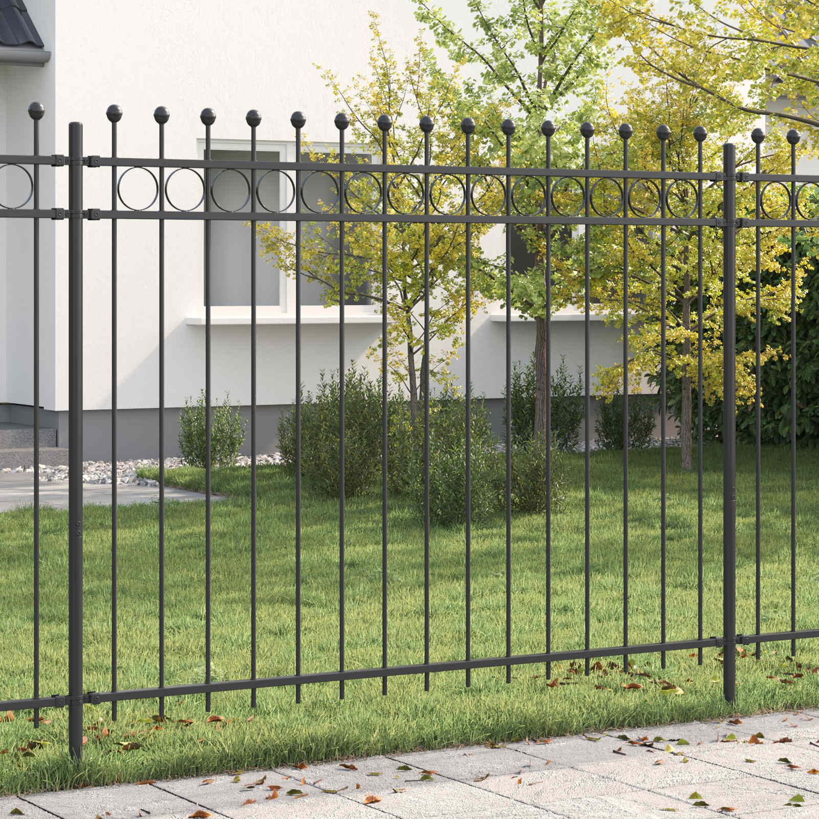 vidaXL Ringzaun TILBURG Schwarz