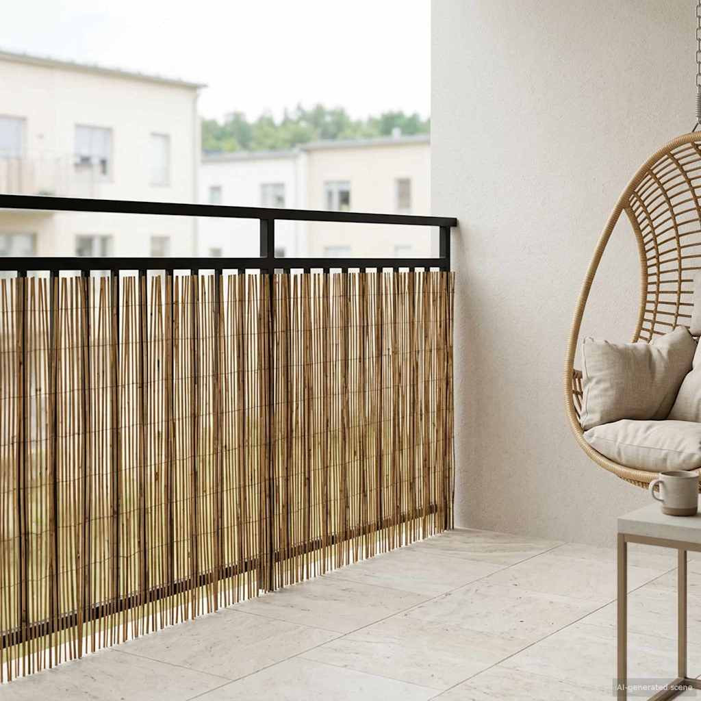vidaXL Gartenzaun Kohlenstoff 1000 x 90 cm Schilf