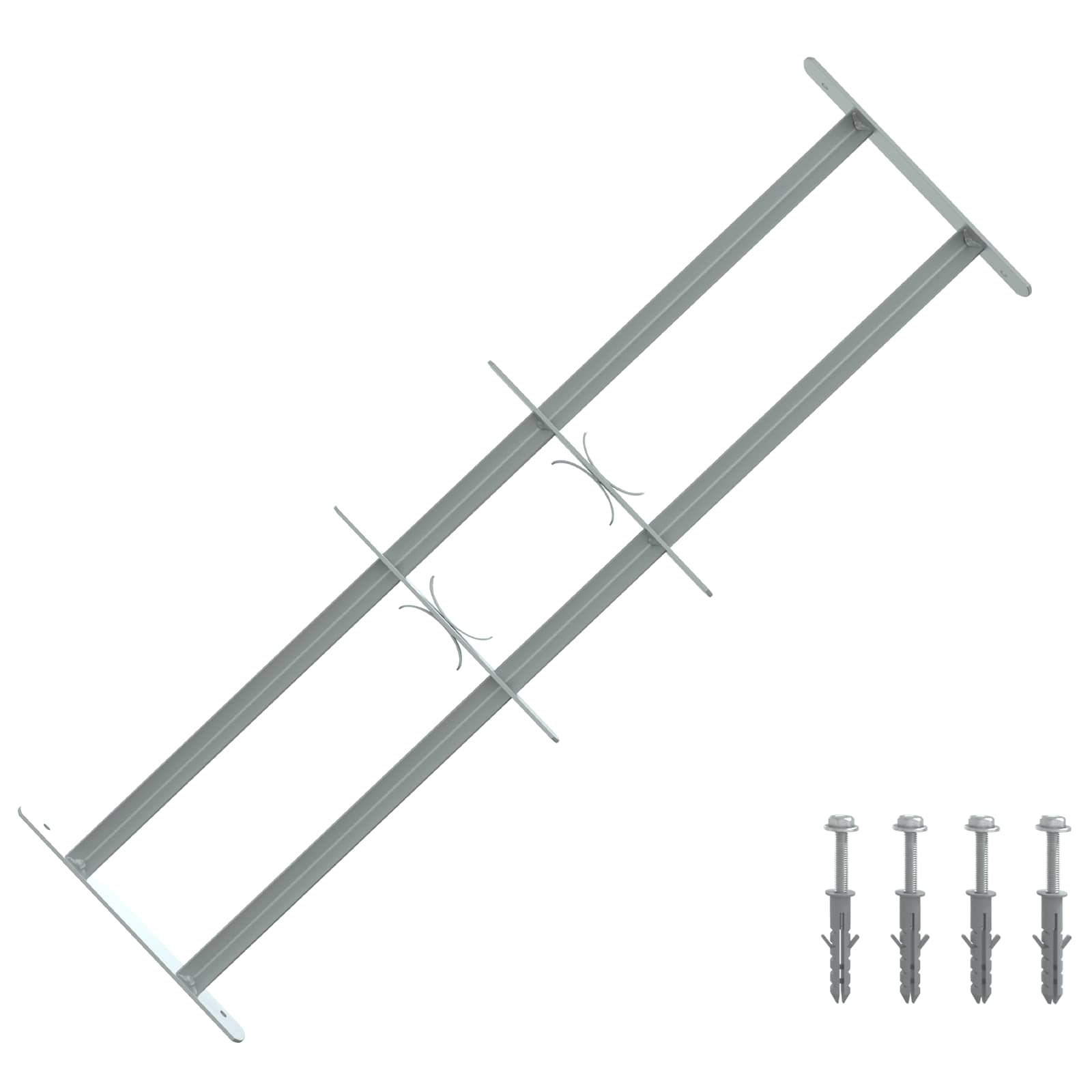 vidaXL Sicherheitsgitter für Fenster mit 2 Querstangen 3 pcs