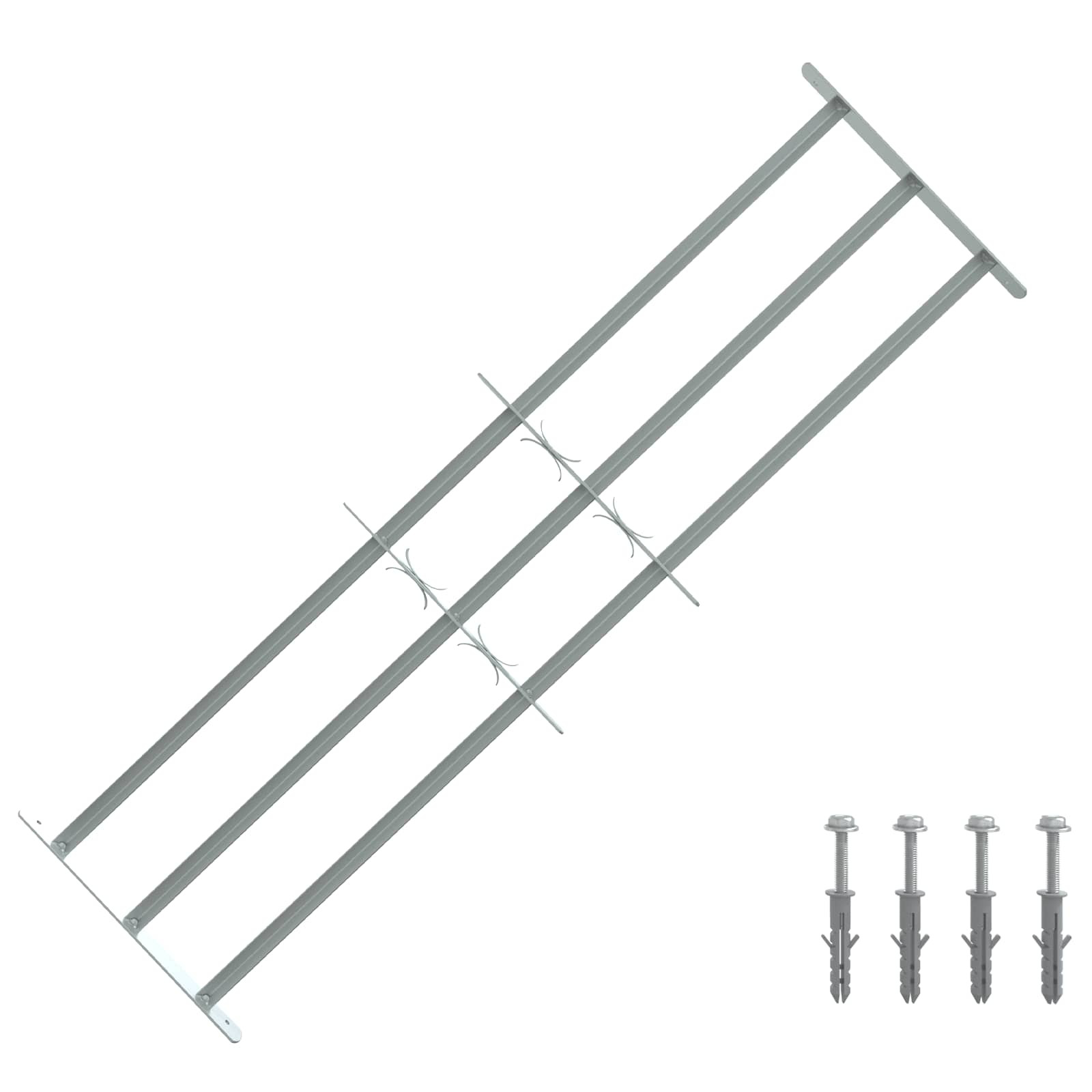 vidaXL Sicherheitsgitter für Fenster mit 3 Querstangen 3 pcs