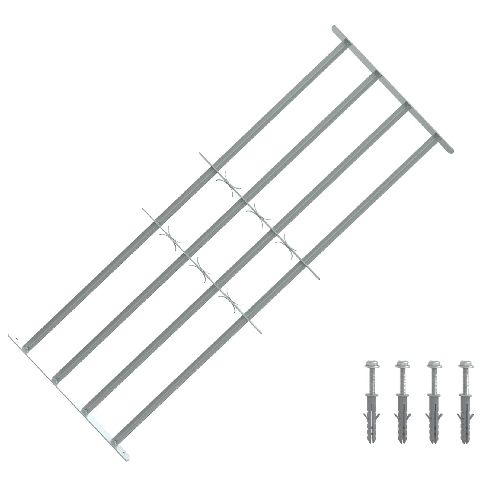 vidaXL Sicherheitsgitter für Fenster mit 4 Querstangen 3 pcs