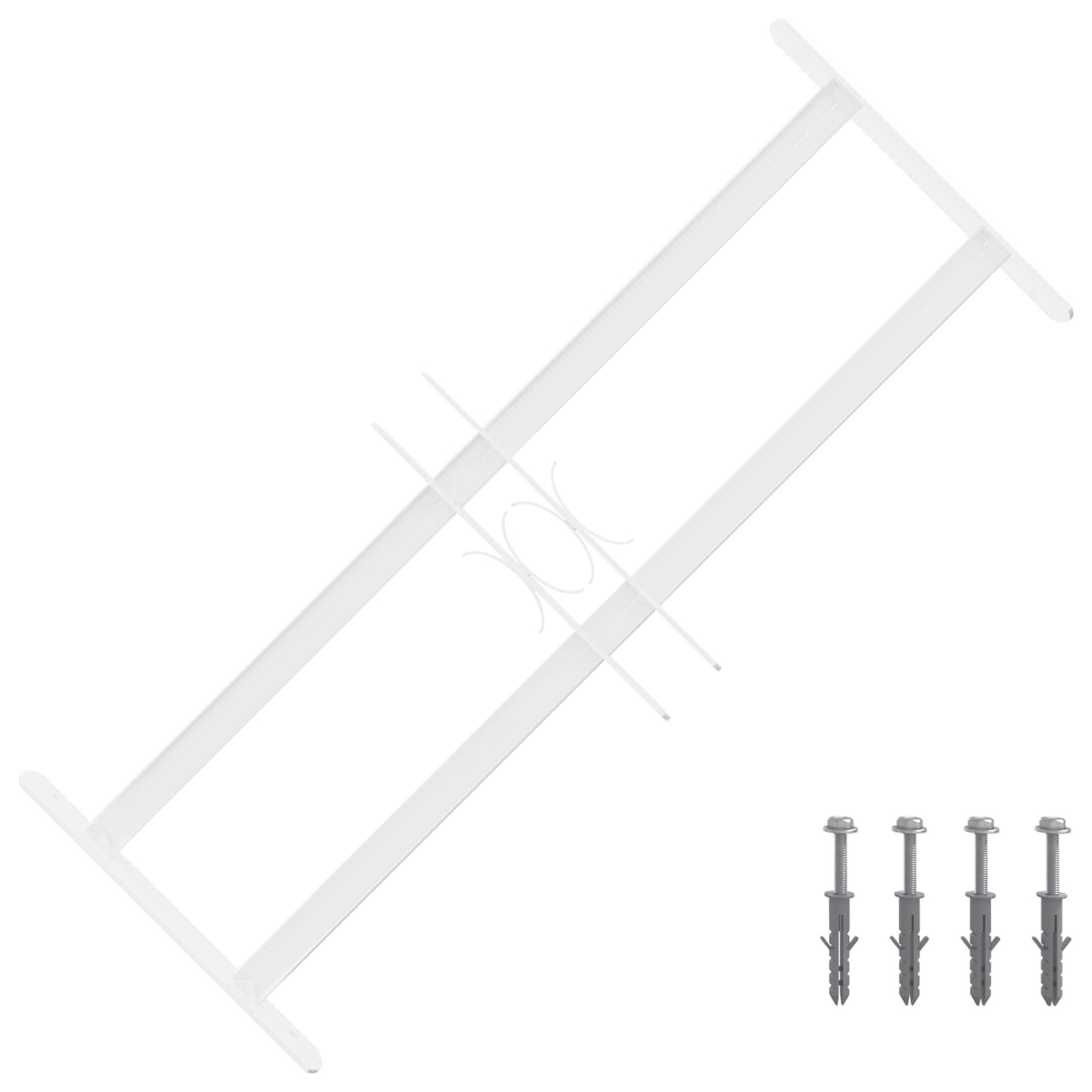 vidaXL Sicherheitsgitter für Fenster mit 2 Querstangen 43-74 cm