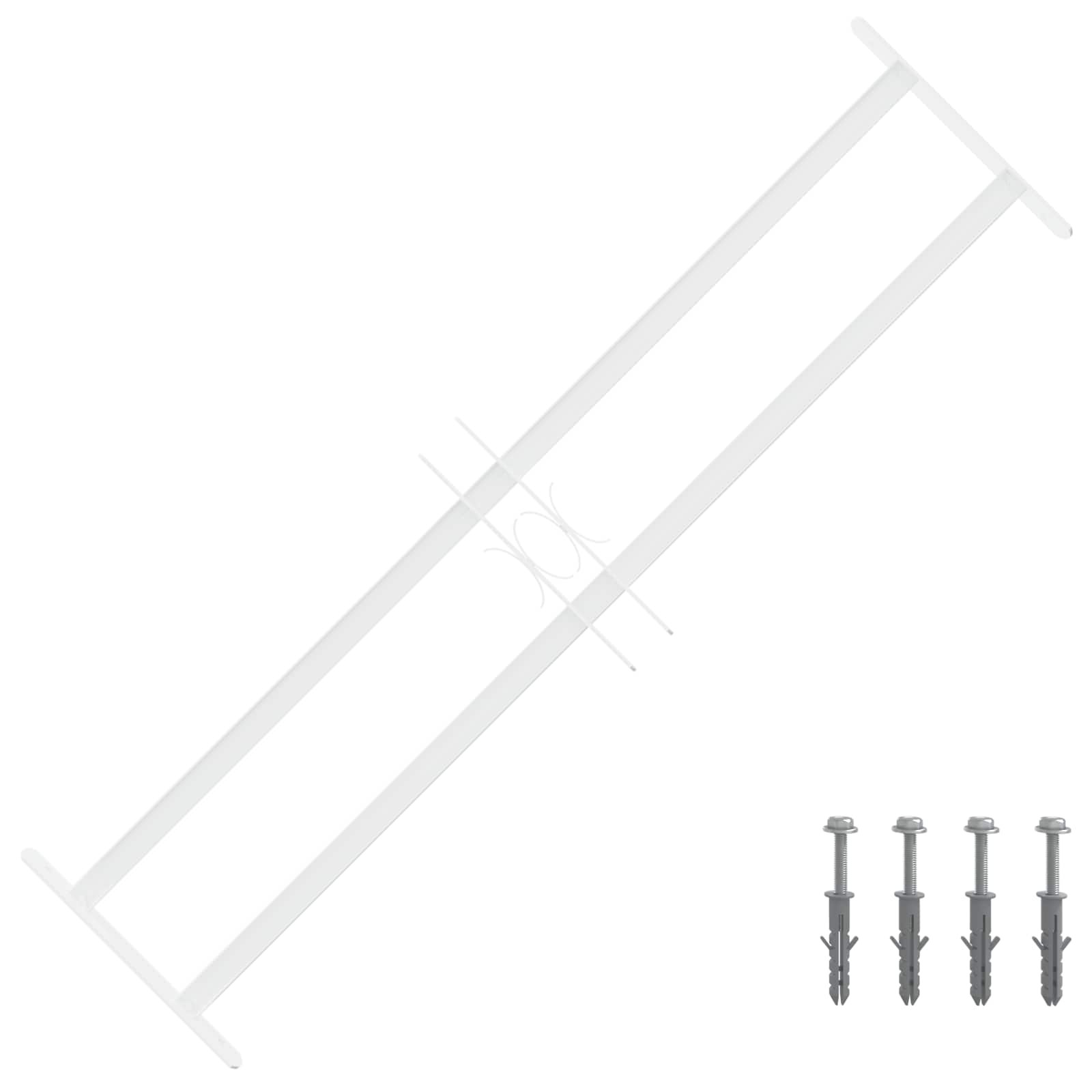 vidaXL Sicherheitsgitter für Fenster mit 2 Querstangen 3 pcs 63-114 cm