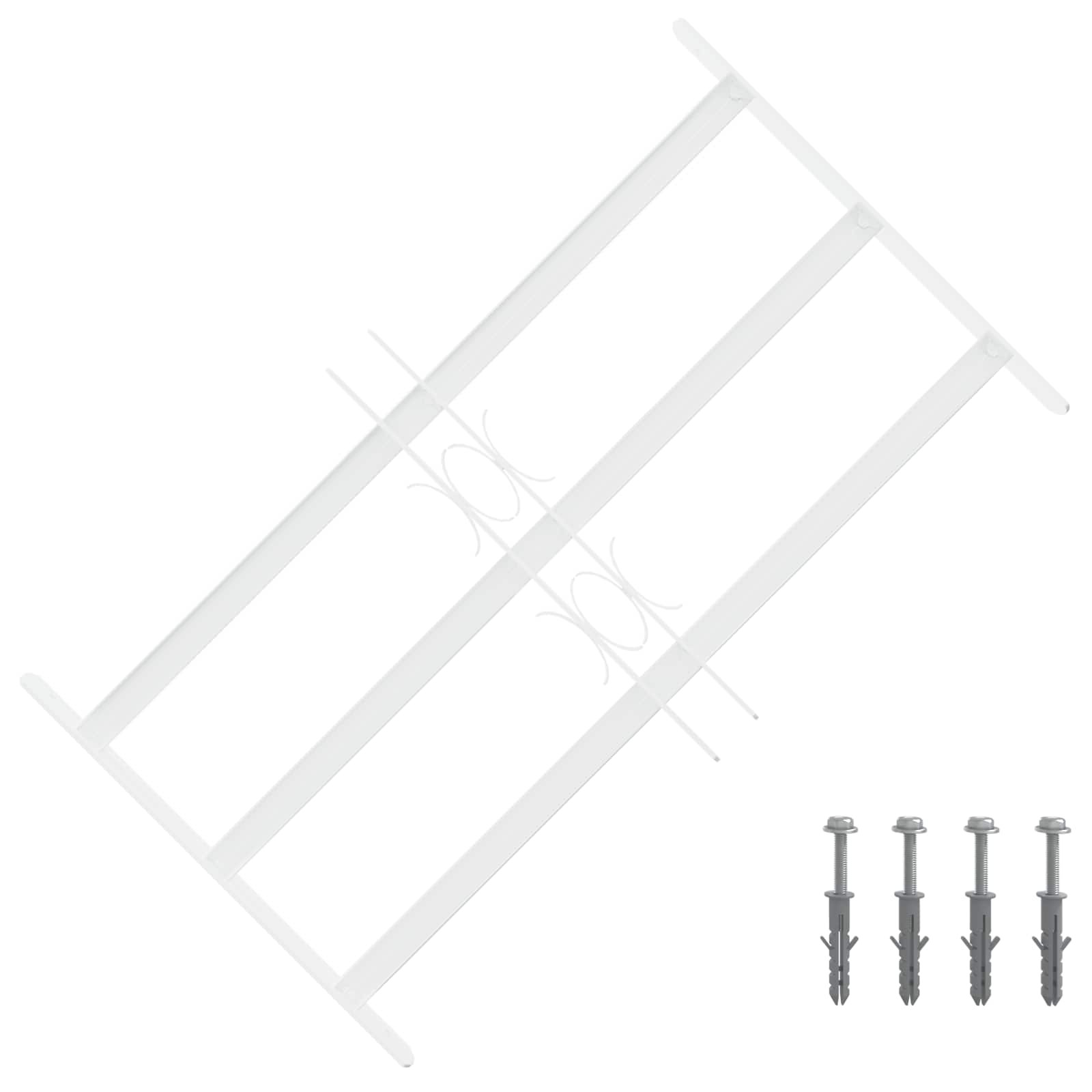 vidaXL Sicherheitsgitter für Fenster mit 3 Querstangen 3 pcs 43-74 cm