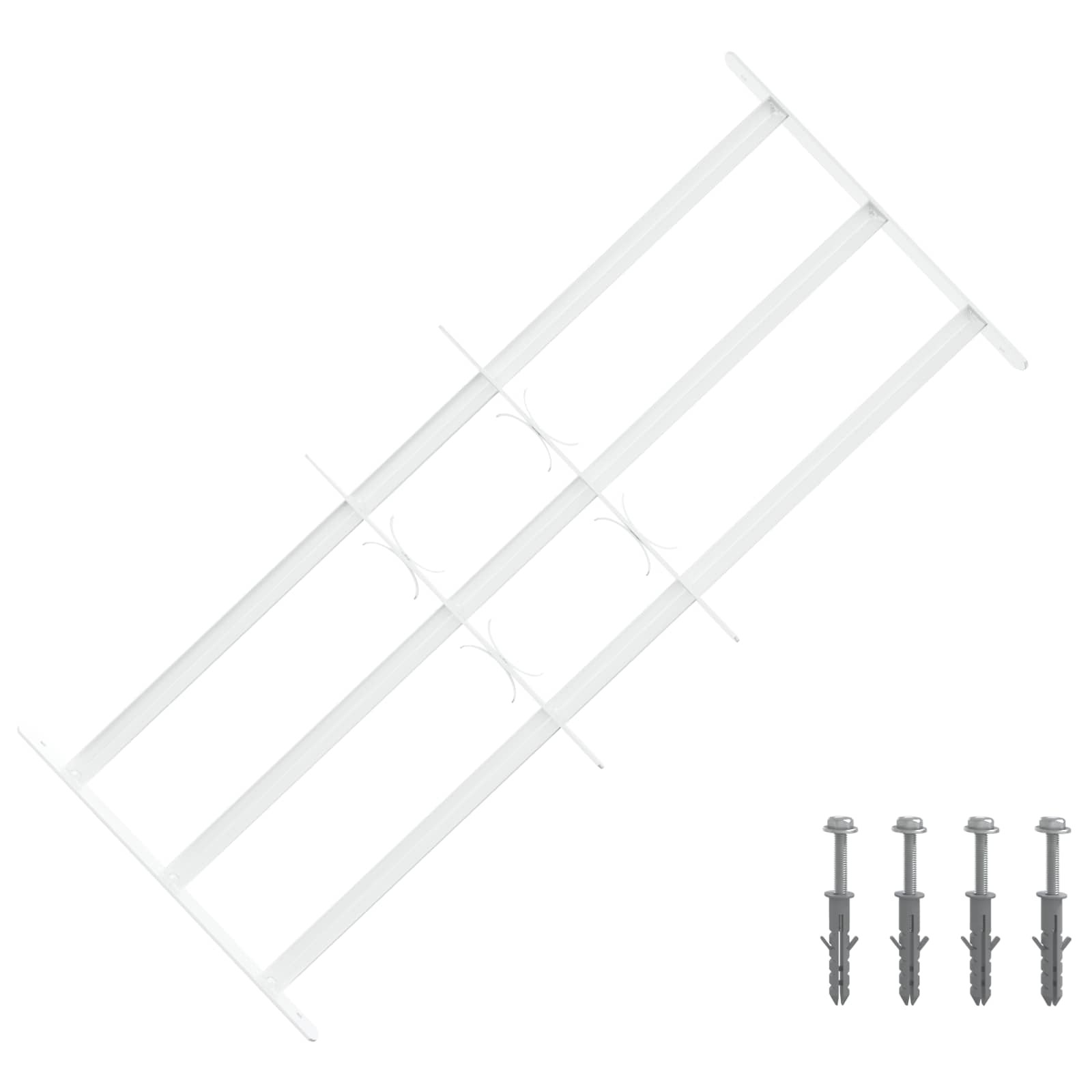 vidaXL Sicherheitsgitter für Fenster mit 3 Querstangen 3 pcs 63-114 cm