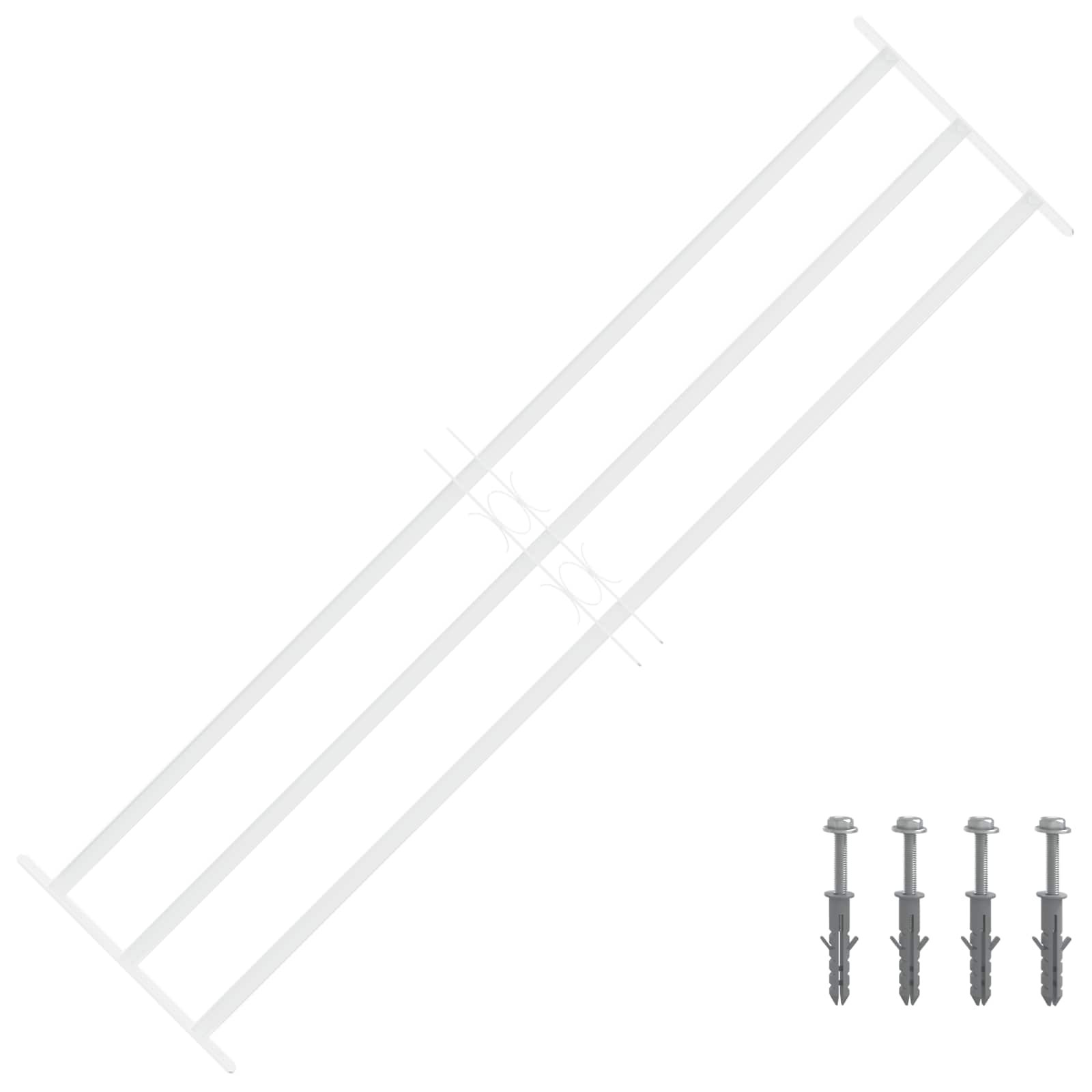 vidaXL Sicherheitsgitter für Fenster mit 3 Querstangen 3 pcs 93-174 cm