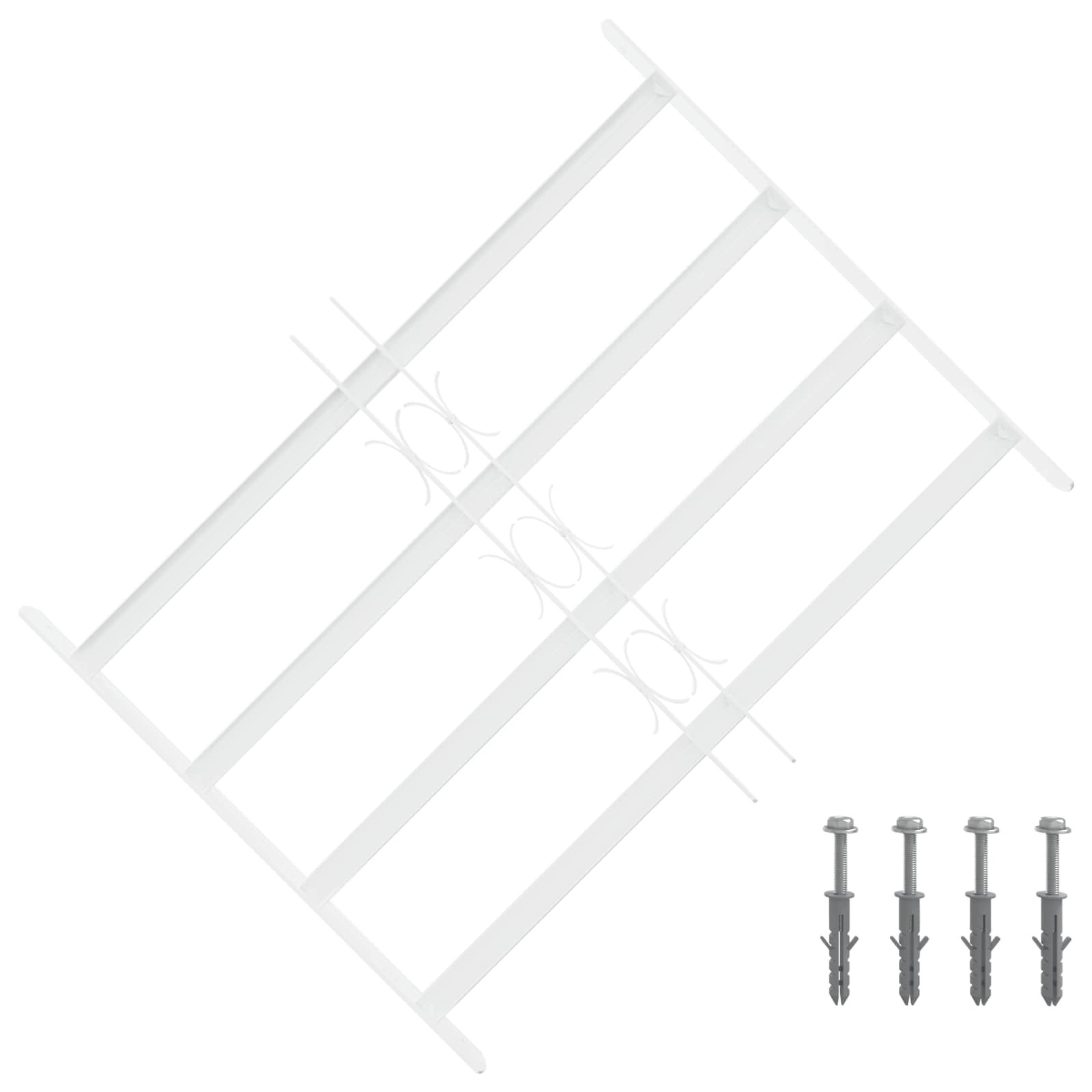 vidaXL Sicherheitsgitter für Fenster mit 4 Querstangen 3 pcs 43-74 cm