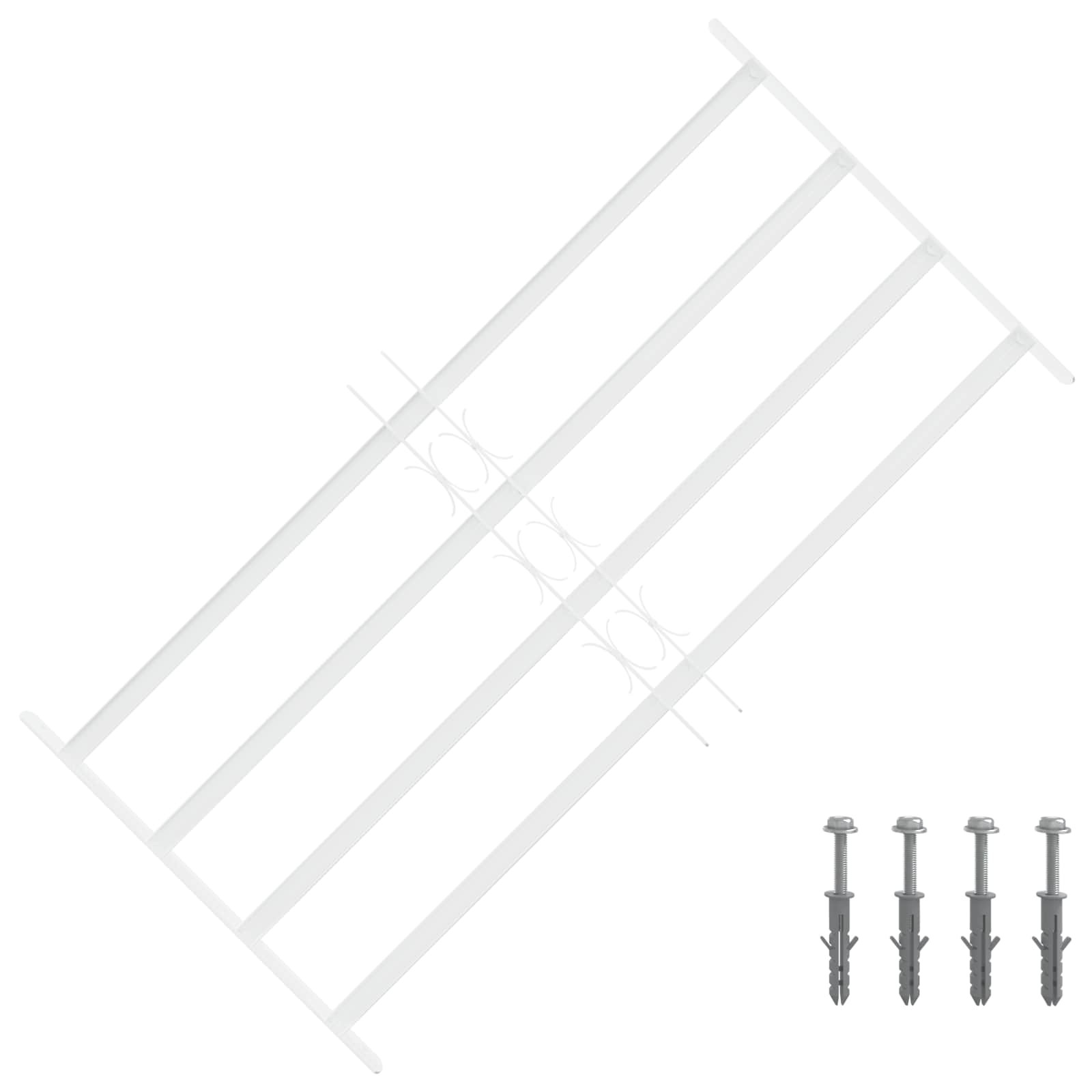 vidaXL Sicherheitsgitter für Fenster mit 4 Querstangen 3 pcs 63-114 cm