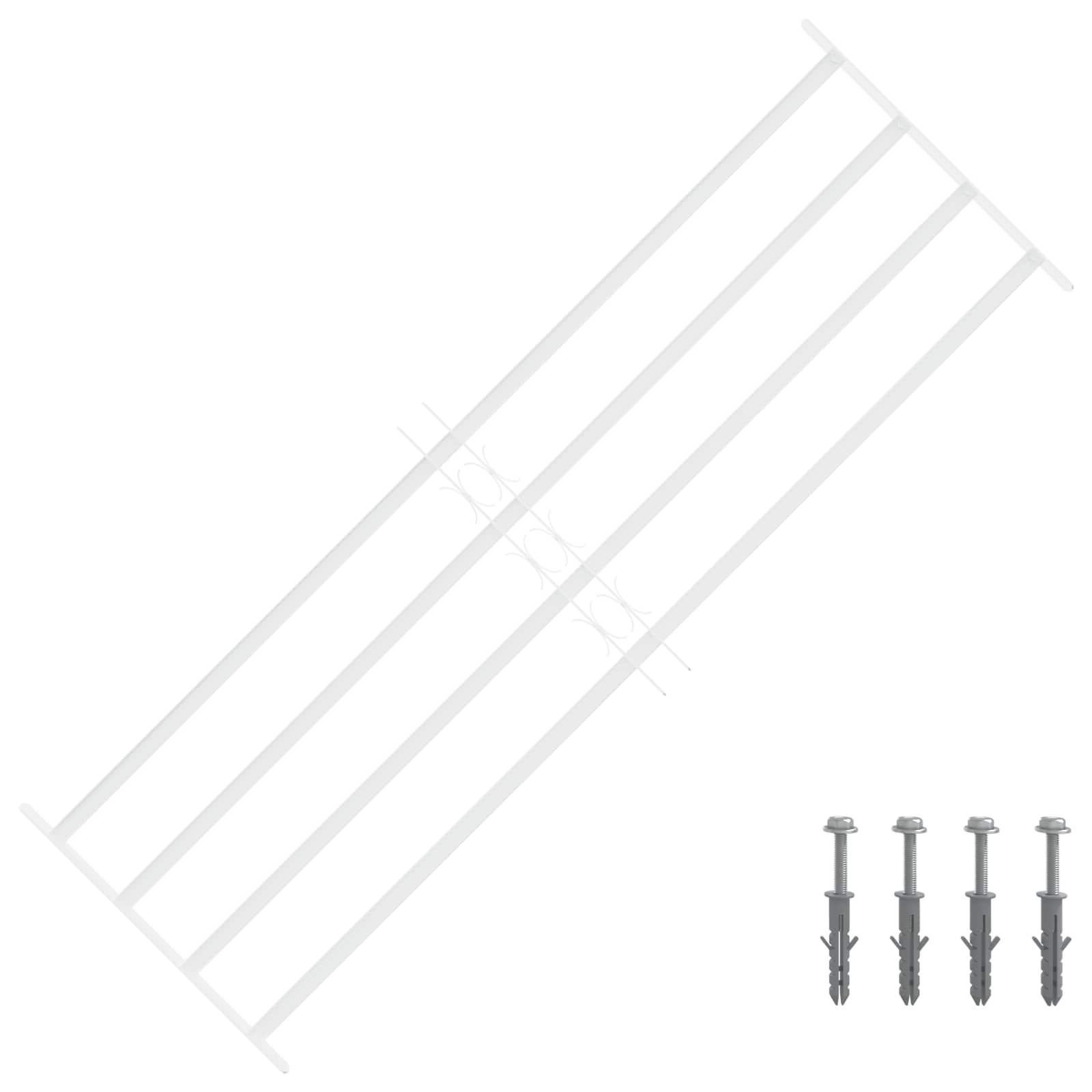 vidaXL Sicherheitsgitter für Fenster mit 4 Querstangen 3 pcs 93-174 cm