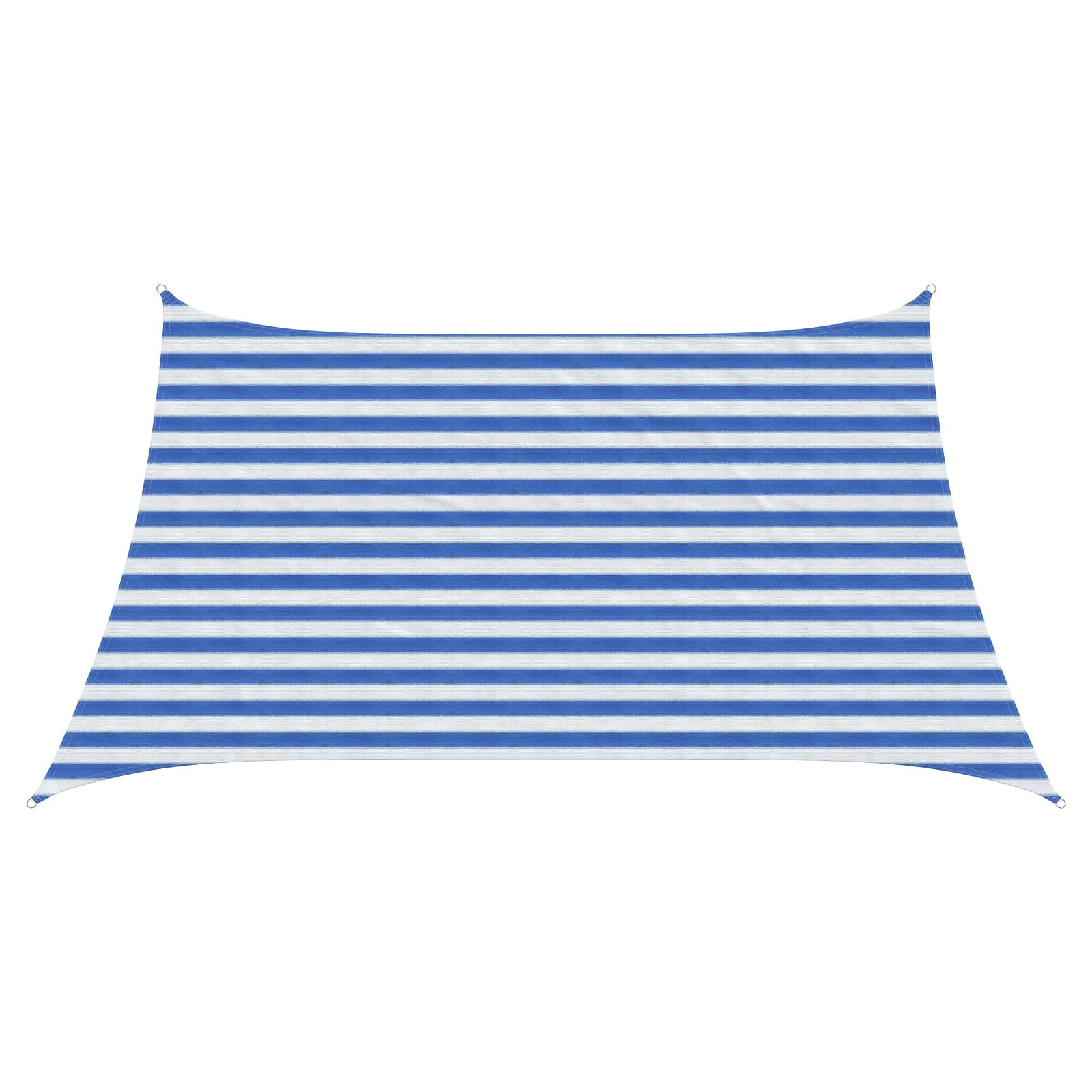 vidaXL Sonnensegel Blau und Weiß 3 / 4 x 2 m HDPE