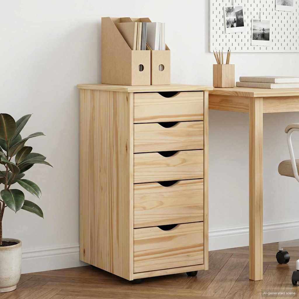 vidaXL Schrank Braun 34 x 39 x 61,5 cm Massivholz Kiefer