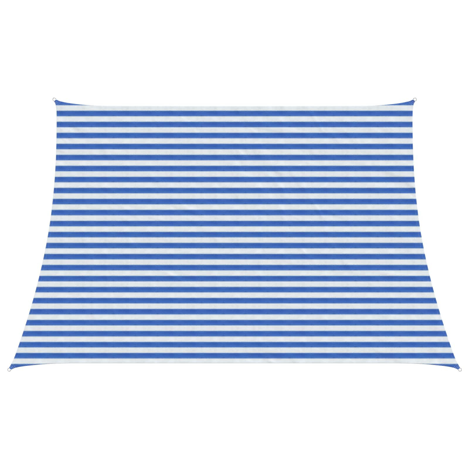 vidaXL Sonnensegel Blau und Weiß 4 / 5 x 3 m HDPE