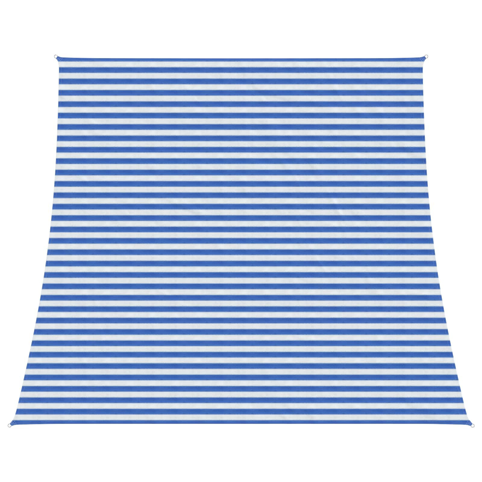 vidaXL Sonnensegel Blau und Weiß 4 / 5 x 4 m HDPE