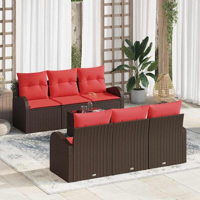 vidaXL Gartensofa-set Braun 55 x 55 x 37 cm Poly-Rattan