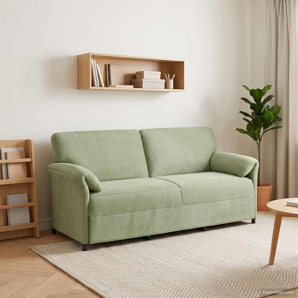 vidaXL 3-Sitzer-Sofa Hellgrün 198 x 83 x 95 cm Samt