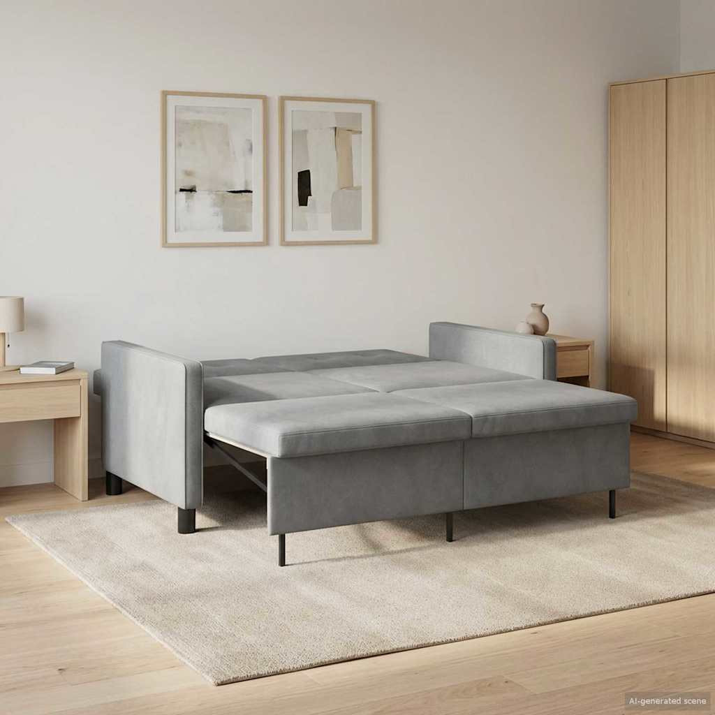 vidaXL Schlafsofa Dunkelgrau Stoff