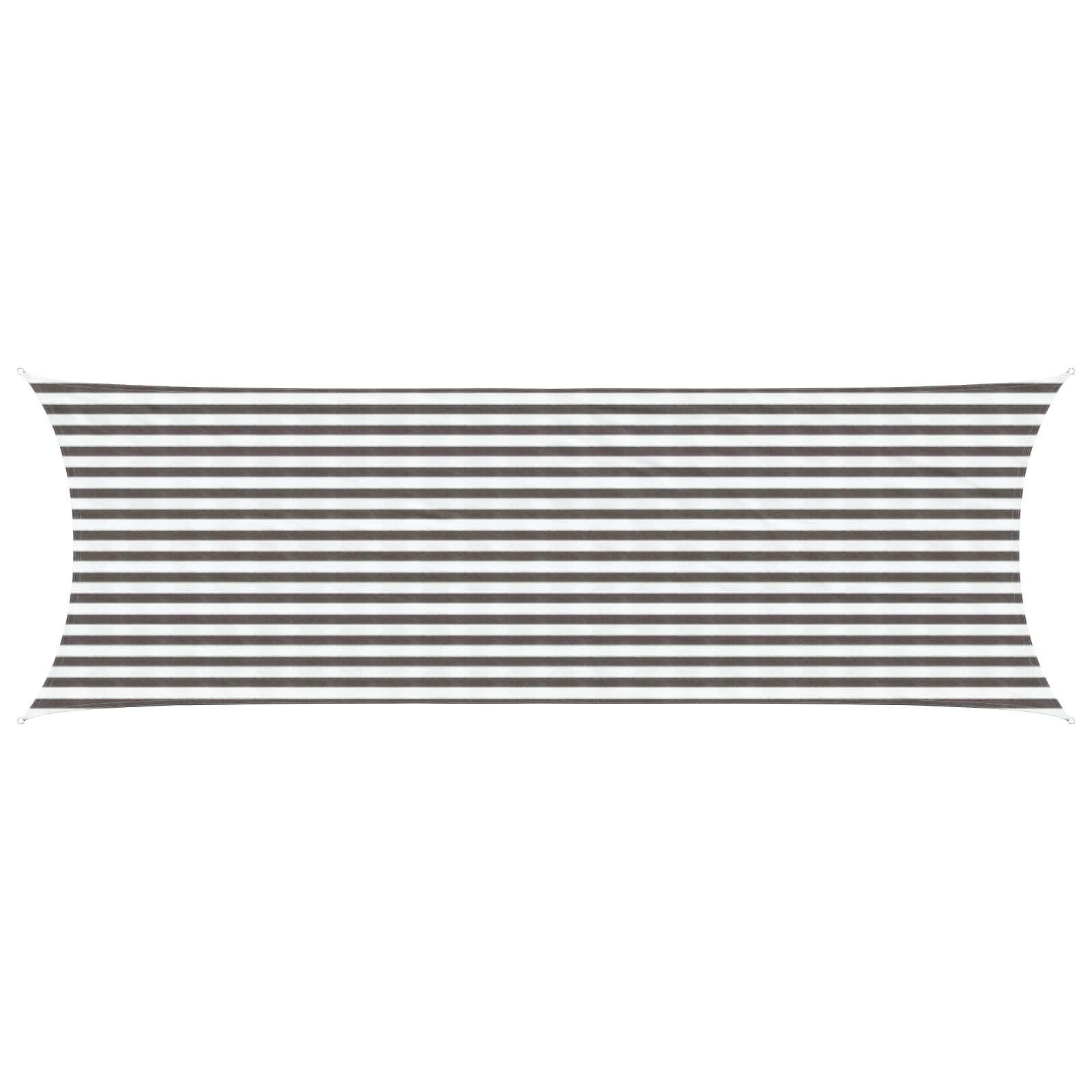 vidaXL Sonnensegel Hellgrau und Weiß 2 x 6 m HDPE