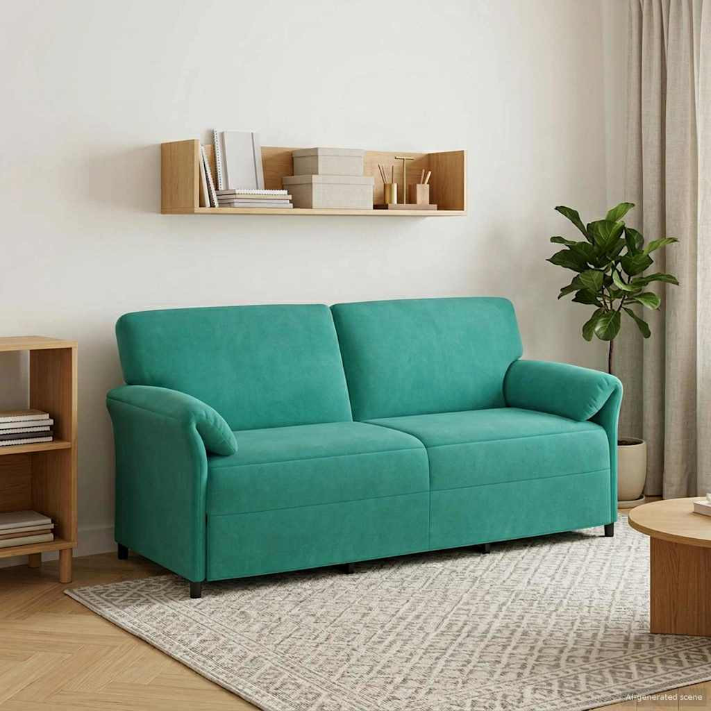 vidaXL 3-Sitzer-Sofa Türkis 198 x 83 x 95 cm Samt
