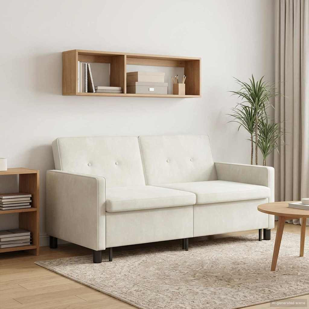 vidaXL Schlafsofa Creme Stoff