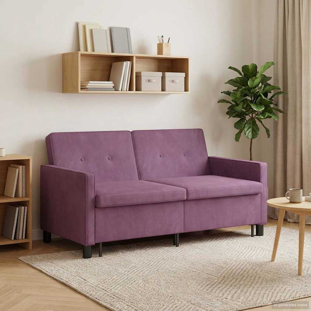 vidaXL Schlafsofa Lila Stoff