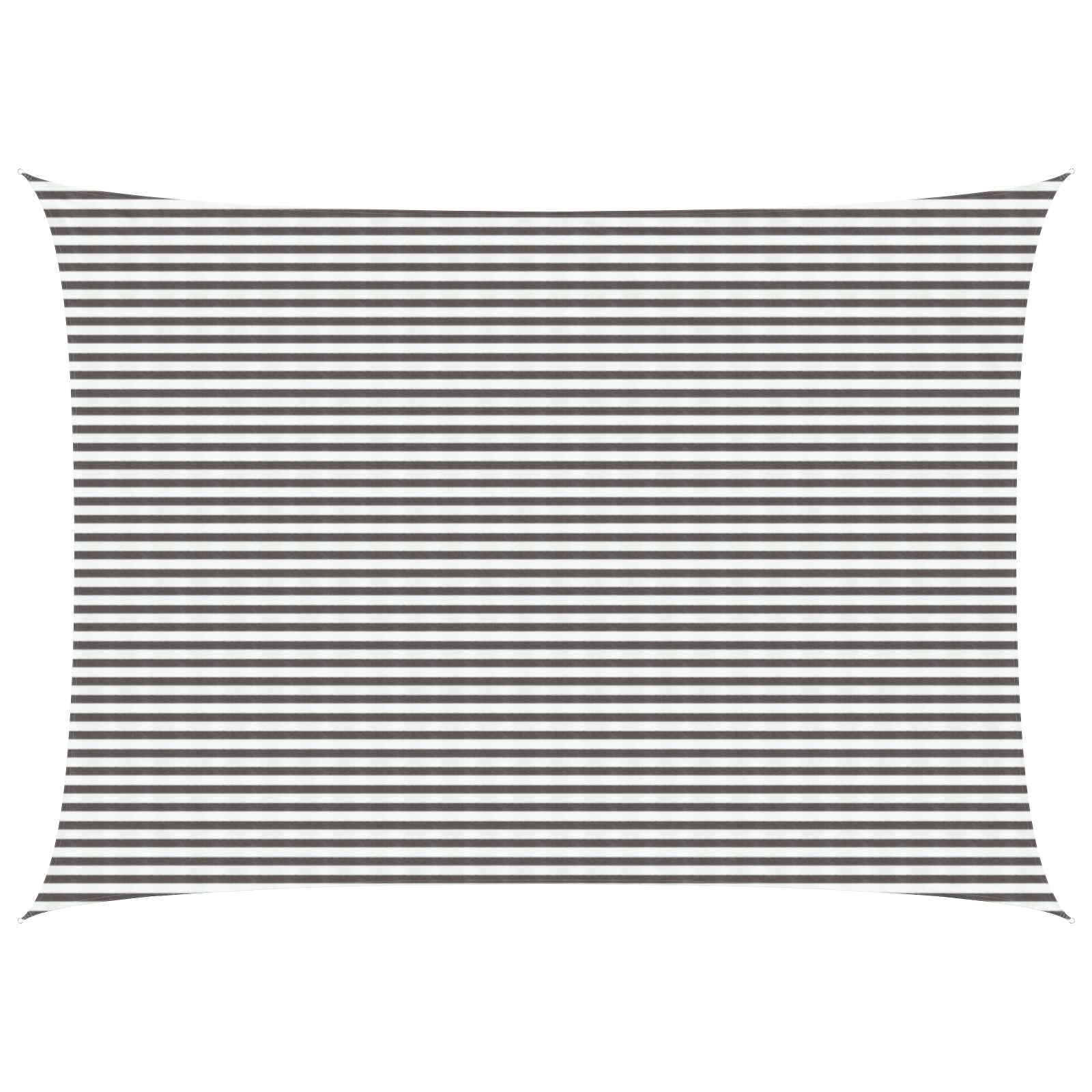 vidaXL Sonnensegel Hellgrau und Weiß 5 x 8 m HDPE