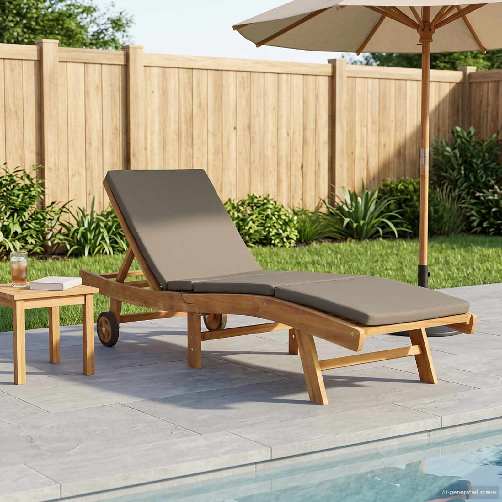 vidaXL Sonnenliege Polyester Braun und Taupe