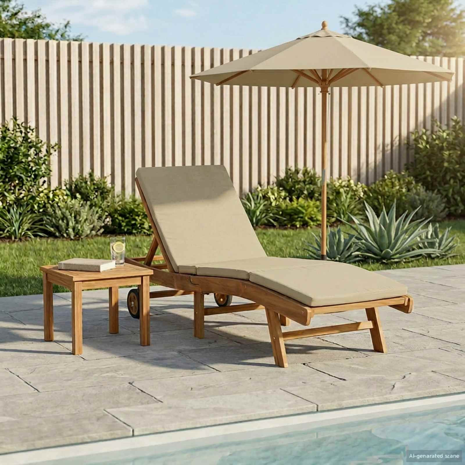 vidaXL Sonnenliege Polyester Braun und Beige