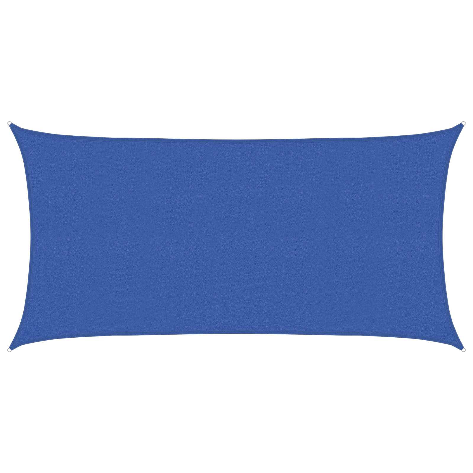 vidaXL Sonnensegel Blau 2 x 6 m HDPE