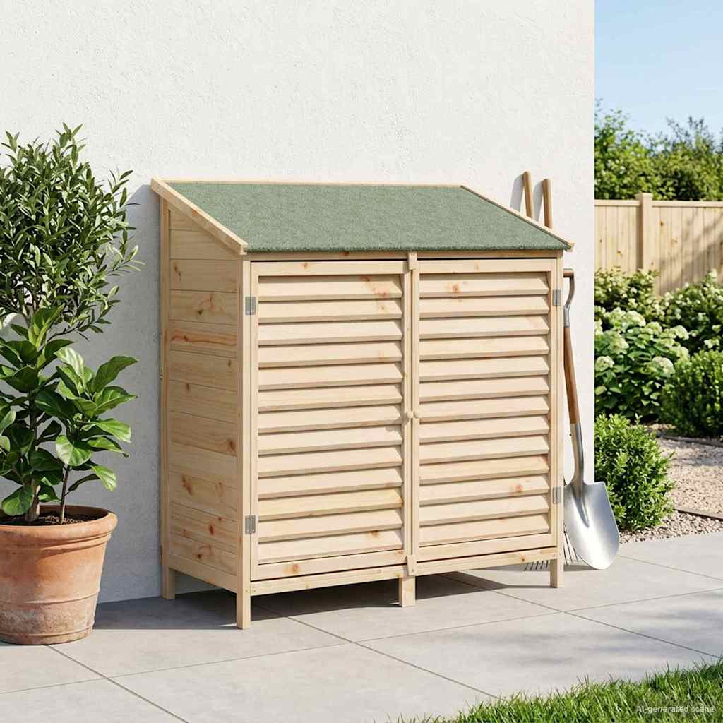 vidaXL Gartenschuppen Natur 106 x 56 x 113,5 cm Massivholz aus Fichte