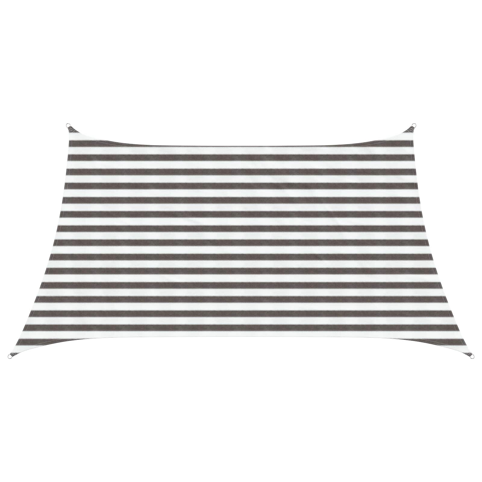 vidaXL Sonnensegel Hellgrau und Weiß 3 / 4 x 2 m HDPE