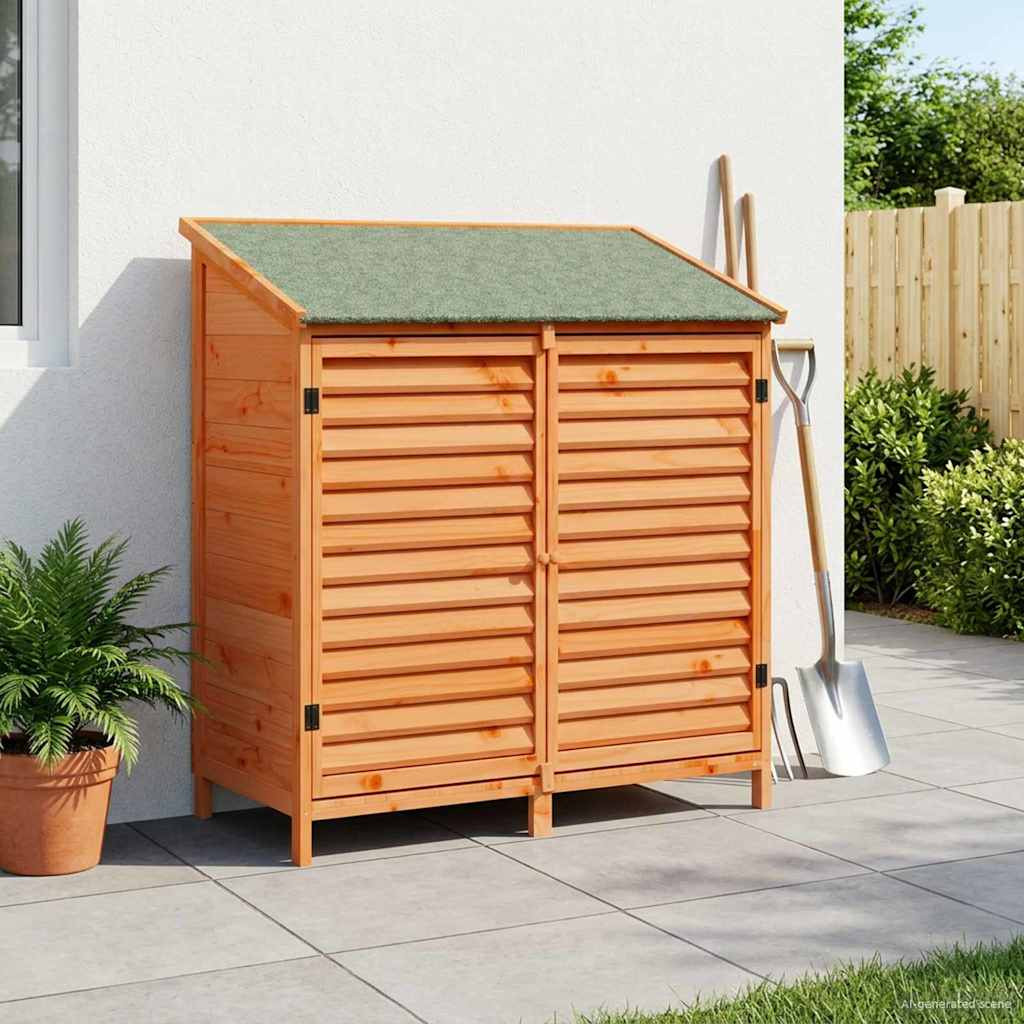 vidaXL Gartenschuppen Braun 106 x 56 x 113,5 cm Massivholz aus Fichte