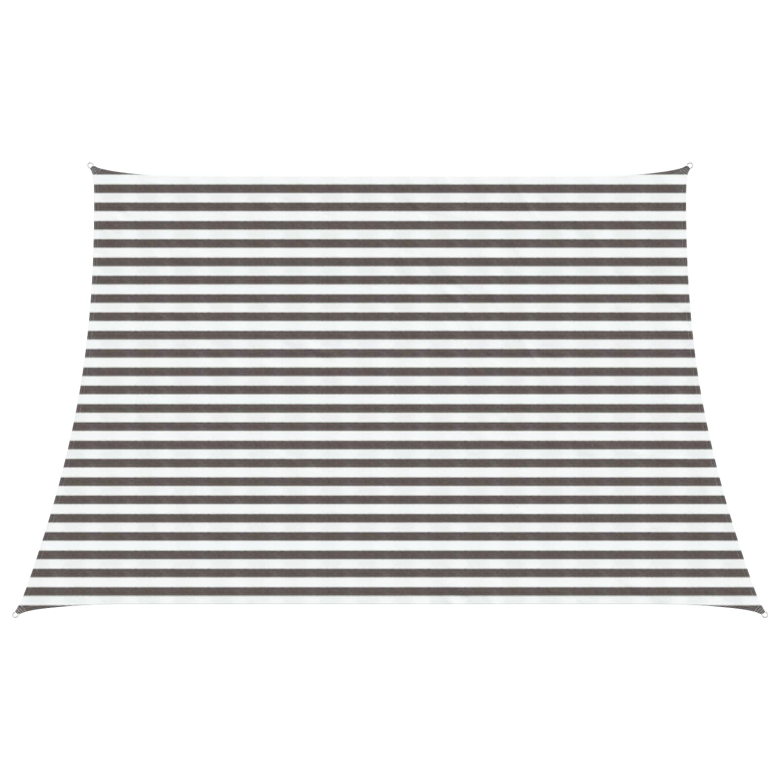 vidaXL Sonnensegel Hellgrau und Weiß 4 / 5 x 3 m HDPE