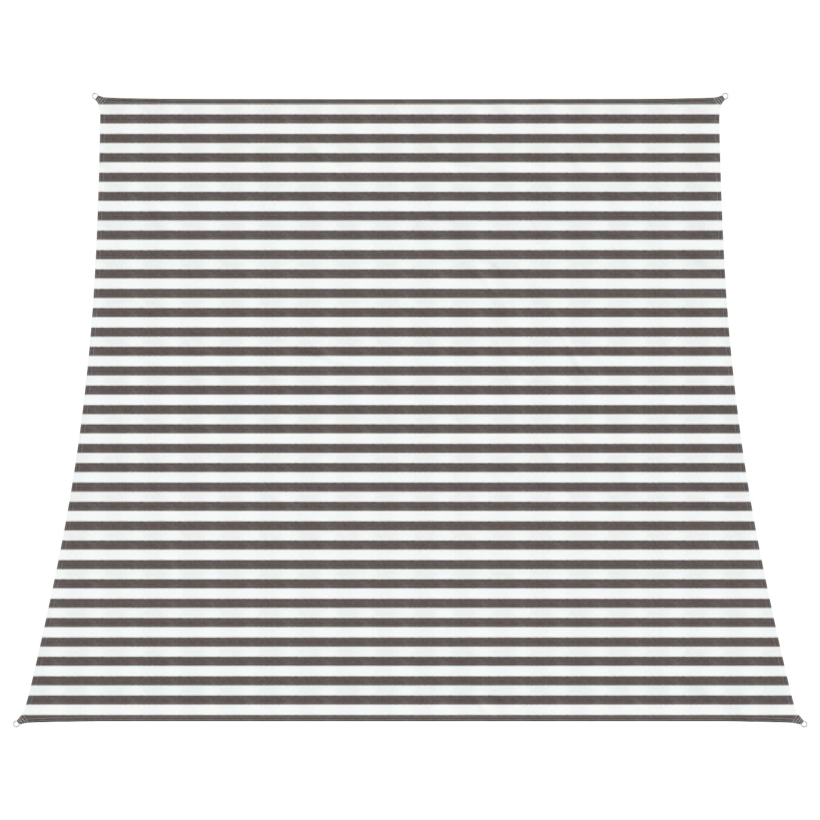 vidaXL Sonnensegel Hellgrau und Weiß 4 / 5 x 4 m HDPE