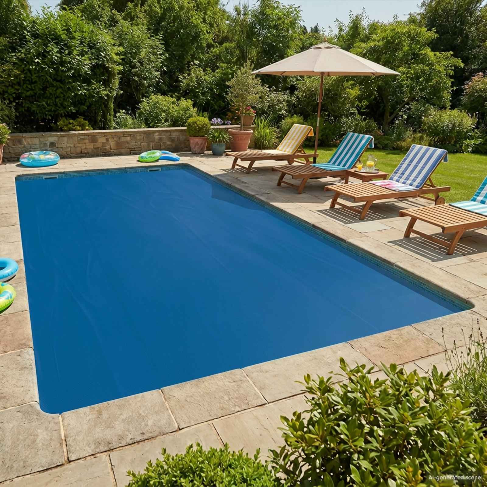 vidaXL Sonnendeck für Pools Extra Schwer 488 x 244 cm 400 μm
