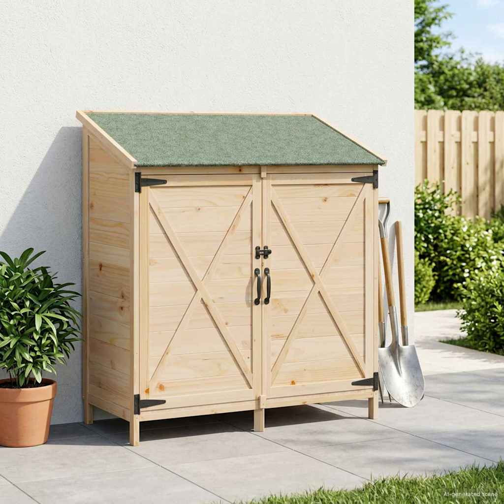vidaXL Gartenschuppen Natur 106 x 56 x 113,5 cm Massivholz aus Fichte