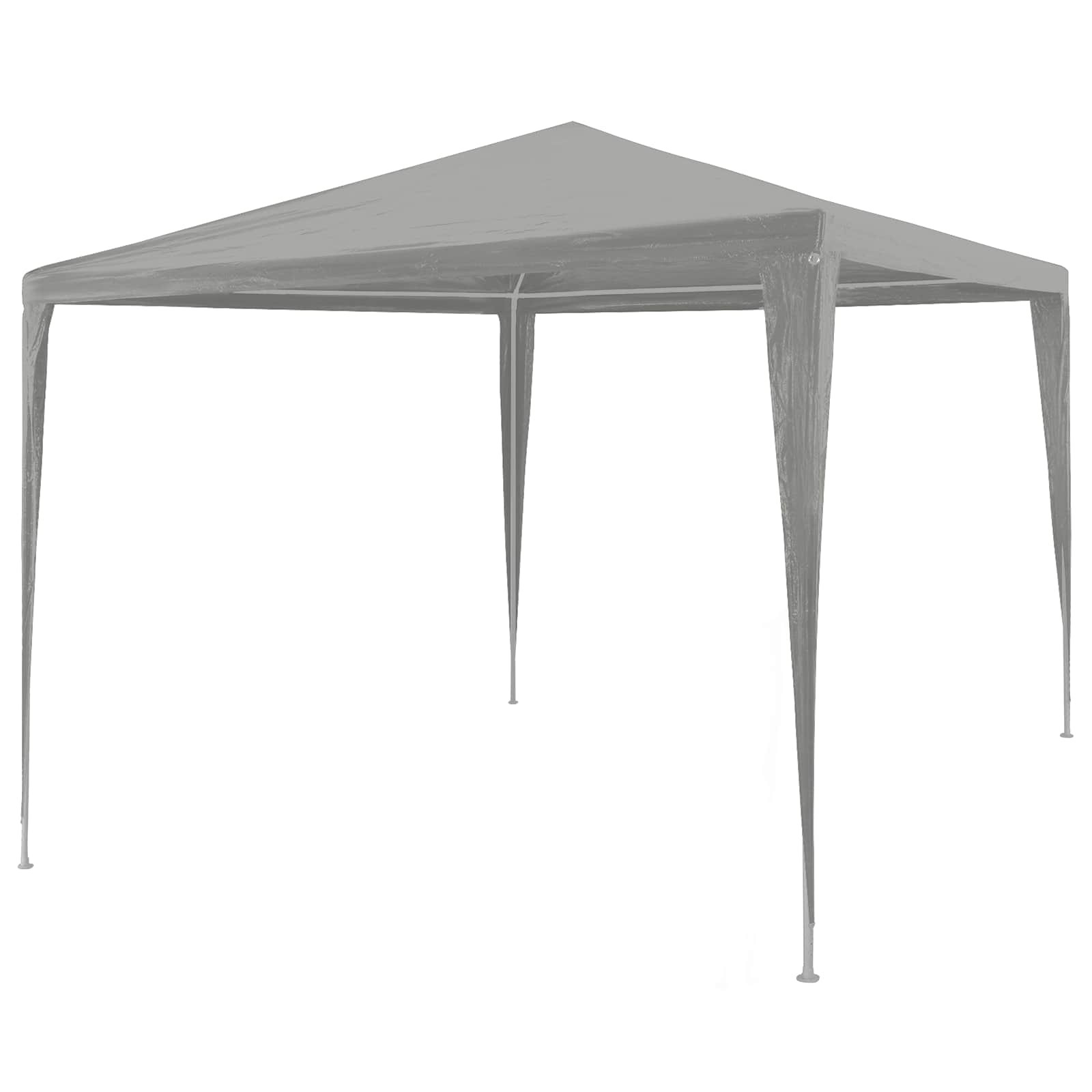 vidaXL Partyzelt Hellgrau 300 x 300 x 255 cm PE und Stahl
