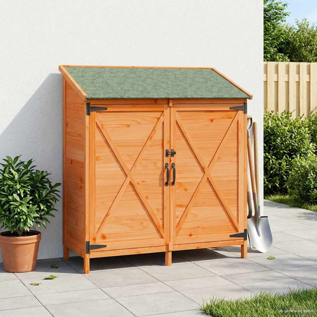 vidaXL Gartenschuppen Braun 106 x 56 x 113,5 cm Massivholz aus Fichte