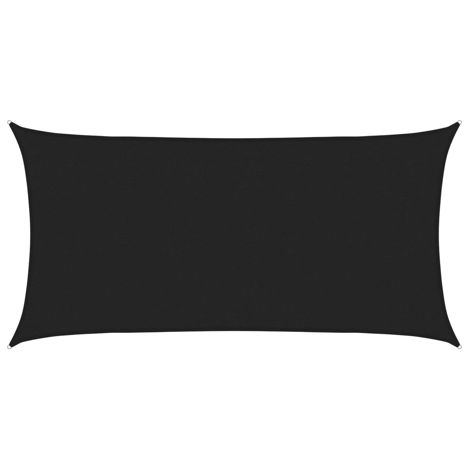 vidaXL Sonnensegel Schwarz 2,5 x 6 m HDPE
